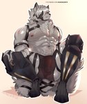 abs anthro areola athletic athletic_anthro athletic_male balls barazoku biceps big_butt big_muscles biped blush bodily_fluids body_hair bottomwear bulge butt chest_fur chest_hair chest_tuft claws clothed clothing crouching detailed_bulge dripping expressionless eyebrows fingers fur fur_markings genital_fluids genital_outline genitals hair hairy huge_butt huge_muscles huge_thighs humanoid_genitalia humanoid_penis looking_at_viewer male manly markings mature_male muscular muscular_anthro muscular_arms muscular_male muscular_thighs narrowed_eyes navel nipples obliques pecs penis penis_outline pink_nipples presenting red_eyes red_sclera shadow simple_background solo tail thick_thighs topless translucent translucent_bottomwear translucent_clothing triceps tuft underwear underwear_only white_body white_fur koko2unite mihoyo zenless_zone_zero von_lycaon canid canine canis mammal wolf 2024 absurd_res digital_media_(artwork) hi_res shaded