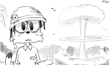 anthro armor card cloud delivery_(commerce) delivery_employee explosion female freckled_face freckles headgear helmet mushroom_cloud palm_tree plant playing_card sharp_teeth solo spots teeth thousand_yard_stare trauma traumatized tree two_of_spades war wide_eyed work_uniform anotherartboy marines_call_it_that_2000_yard_stare pioneer's_pizza spazz_mccheetah cheetah felid feline mammal hi_res sketch