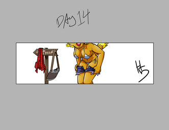 anthro bent_over biped blonde_hair bottle bottomwear bottomwear_down bottomwear_pull bra breasts cleavage clothed clothing clothing_pull container daisy_dukes denim denim_bottomwear denim_clothing denim_shorts dipstick_tail female flannel_shirt fur hair heat_(temperature) hotpants markings medium_breasts panties partially_clothed red_nose shorts shorts_down shorts_pull side-tie_panties sign simple_background solo standing tail tail_markings text underwear underwear_only undressing yellow_body yellow_fur high5art ty_the_tasmanian_tiger_(series) shazza_the_dingo canid canine canis dingo mammal 2024 absurd_res digital_drawing_(artwork) digital_media_(artwork) english_text hi_res letterbox signature