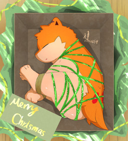 balls barely_visible_balls barely_visible_genitalia bdsm bondage bound genitals male restricted ribbons text darrow0 nintendo pokemon yuel generation_2_pokemon pokemon_(species) quilava absurd_res english_text hi_res