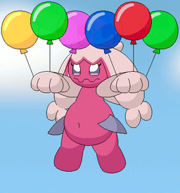 balloon breast_expansion breasts expansion female hose hose_inflation inflatable inflation solo milkis2000 nintendo pokemon generation_9_pokemon pokemon_(species) tinkaton animated low_res
