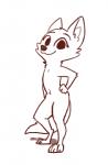 anthro cheek_tuft dancing facial_tuft female flat_chested hands_on_hips hip_sway looking_at_viewer nude simple_background smile solo tuft white_background fuel_(artist) disney zootopia skye_(zootopia) arctic_fox canid canine fox mammal true_fox 2018 2d_animation animated brown_and_white frame_by_frame monochrome short_playtime