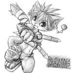 anthro battle bell clothed clothing ear_piercing female midriff piercing simple_background solo tail white_background nekouri legend_of_mana mana_(series) square_enix daena domestic_cat felid feline felis mammal 1:1 low_res monochrome