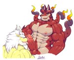 abs anthro biceps big_penis bodily_fluids duo erection genitals horn licking male male/male muscular muscular_anthro muscular_male oral pecs penile penis penis_lick saliva saliva_on_penis sex sweat tail tongue tongue_out vein darkai lifewonders mythology tokyo_afterschool_summoners cthugha_(tas) darkai_(character) dragon mythological_creature mythological_scalie scalie 2021