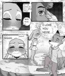 2017 anthro canid canine clothing comic dialogue disney english_text female fox fur hi_res judy_hopps lagomorph leporid male mammal nacchan96 nick_wilde rabbit red_fox text true_fox zootopia