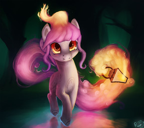 detailed_background female feral hooves lamp lantern night nude outside red_eyes smile solo standing photonoko hasbro my_little_pony fan_character equid mammal digital_media_(artwork) digital_painting_(artwork) hi_res painting_(artwork)
