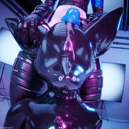 animal_genitalia animal_penis anthro anthro_on_anthro balls bdsm biped black_body black_clothing black_fur black_latex blue_body blue_fur blue_penis bodily_fluids bondage bound bulge canine_genitalia canine_penis claws clothed clothing cum degradation depth_of_field drone dronesuit duo erection fur genital_fluids genitals gloves handwear inside kneeling knot latex latex_clothing latex_skinsuit leather legwear male male/male multicolored_body paws penis penis_on_head permanent_sensory_deprivation reflection sealed sensory_deprivation skinsuit slim slim_anthro slim_male slim_sub standing submissive submissive_male tail thigh_highs tight_clothing white_body white_fur dragonplayer dragonplayer_(character) canid canine canis fox jex mammal rexouium 1:1 3d_(artwork) absurd_res blender_(artwork) blender_cycles_(artwork) digital_media_(artwork) hi_res