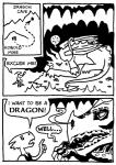 ambiguous_gender anthro black_and_white comic dialogue digital_drawing_(artwork) digital_media_(artwork) dragon dungeons_and_dragons duo english_text feral hasbro kobold male membrane_(anatomy) membranous_wings monochrome mythological_creature mythological_scalie mythology scalie size_difference steve_dismukes tail text treasure_hoard wings wizards_of_the_coast