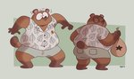 anthro belly bottomwear brown_body brown_fur butt clothing fur male money_bag overweight overweight_anthro overweight_male shirt shorts solo topwear jassaberg animal_crossing nintendo tom_nook_(animal_crossing) canid canine mammal raccoon_dog tanuki 2020