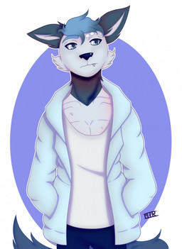 anthro arms_bent biped blue_body blue_bottomwear blue_clothing blue_ears blue_eyebrows blue_eyes blue_fur blue_hair blue_jacket blue_nose blue_pants blue_tail blue_topwear bottomwear cheek_tuft closed_frown clothed clothed_anthro clothed_male clothing eyebrows facial_tuft fangs fluffy fluffy_ears fluffy_tail frown frowning_at_viewer fully_clothed fully_clothed_anthro fully_clothed_male fur hair hands_in_both_pockets jacket light looking_at_viewer male male_anthro mouth_closed multicolored_body multicolored_fur open_clothing open_jacket open_topwear outline oval pants shirt short_hair simple_background solo standing tail teeth topwear tuft white_background white_body white_clothing white_fur white_outline white_sclera white_shirt white_topwear monstergirlreality arthas_the_wolf canid canine canis mammal wolf 2021 colored digital_drawing_(artwork) digital_media_(artwork) english_description half-length_portrait hi_res lighting portrait shaded signature