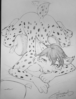 4_toes 5_fingers afterimage alternate_species anthro anthrofied arm_tuft ass_up back_groove barely_visible_collar bed bedding bedroom_eyes big_butt biped black_claws black_line_art black_markings blush blush_lines bolster_pillow breasts butt butt_dimples cheek_tuft chest_tuft claws clenched_fingers closed_smile collar collar_of_keidranification collar_on_penis dark_hair dark_spots digitigrade ear_tuft elbow_tuft eyebrow_through_hair eyebrows facial_tuft featureless_breasts feet female finger_claws fingers folds foot_tuft front_view fur furniture glistening glistening_eyes glistening_nose hair half-closed_eyes heel_tuft inner_ear_fluff inviting inviting_to_sex inviting_viewer looking_at_viewer looking_up looking_up_at_viewer lying markings mouth_closed narrowed_eyes nude nude_anthro nude_female on_front on_pillow pattern_pillow pawpads paws pillow pose seductive sex_pillow short_hair shoulder_blades shoulder_tuft simple_background smile snout solo spots spotted_arms spotted_back spotted_body spotted_ears spotted_face spotted_fur spotted_legs spotted_mane spotted_markings spotted_tail tail tail_markings tail_motion tailwag tassels text thick_thighs toes translucent translucent_hair tuft conditional_dnp tom_fischbach twokinds alice_reed felid feline keidran lynx mammal 2026 full-length_portrait hi_res monochrome pinup portrait signature sketch traditional_media_(artwork)