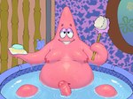 anthro bath bathing bathtub bedroom_eyes biped bodily_fluids bubble detailed_background dripping erection eyebrows flower flower_cloud_(spongebob) foreskin genital_fluids genitals glans glistening glistening_body glistening_genitalia glistening_penis looking_at_viewer male moobs narrowed_eyes navel nipples non-mammal_foreskin non-mammal_navel nude overweight overweight_anthro overweight_male partially_retracted_foreskin partially_submerged penis pink_body pink_glans plant precum seductive sitting smile soap solo squidward's_house toony vein veiny_penis water wet wet_body window dreamscreep nickelodeon spongebob_squarepants patrick_star asterozoan echinoderm marine starfish hi_res shaded soft_shading