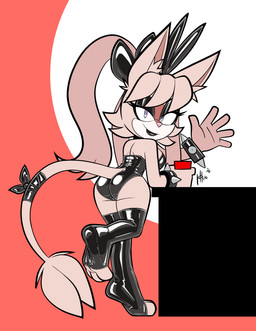 anthro big_breasts black_clothing black_eyeshadow black_latex black_legwear black_leotard black_thigh_highs bracelet breasts brown_body brown_fur brown_hair bunny_costume clothed clothed_anthro clothed_female clothing costume eyeshadow fake_ears fake_rabbit_ears female fur hair jewelry latex latex_clothing latex_legwear latex_leotard latex_thigh_highs legwear leotard makeup purple_eyes solo spiked_bracelet spikes tail tail_tuft thigh_highs tuft lettuce_(artist) sega sonic_the_hedgehog_(series) fan_character jess_the_jerboa dipodid jerboa mammal rodent 2026 absurd_res hi_res