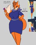 anthro big_breasts breasts clothing commercial condom dress female fur holding_condom holding_object inviting mascot purple_clothing purple_dress scarf sexual_barrier_device solo text thick_thighs mzzrlaraz foxie_group_pty_ltd foxie_(foxie_group_pty_ltd) canid canine fox mammal 4:5 absurd_res digital_media_(artwork) english_text hi_res