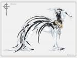 animal_genitalia black_body black_feathers black_nose ear_piercing feathers feral fur genitals male piercing quadruped ribs sheath simple_background slim solo spikes spikes_(anatomy) spurs spurs_(anatomy) standing white_background white_body white_fur nukerooster fallion arch_(nukerooster) 2016 hi_res