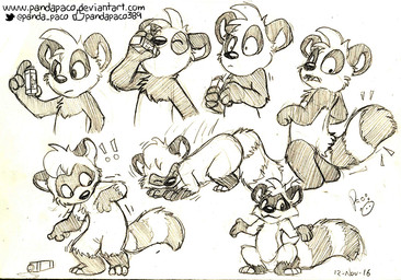 anthro featureless_crotch male male_anthro mouth_closed nude simple_background solo species_transformation text transformation young young_anthro young_male pandapaco parinton bear giant_panda mammal procyonid raccoon 2016 monochrome sketch url