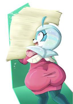 abs antennae_(anatomy) anthro big_butt black_clothing black_leggings black_legwear black_nose blue_body bottomwear breast_squish breasts butt clothing collared_shirt dress_shirt female glistening glistening_wings headgear headwear holding_object holding_paper holding_stack huge_butt insect_wings leggings legwear long_sleeve_shirt looking_up looking_up_at_object medium_breasts non-mammal_breasts open_mouth panty_lines paper paper_stack pink_bottomwear pink_clothing pink_dress_shirt pink_eyes pink_shirt pink_skirt pink_topwear rear_view shirt simple_background skirt solo squish tight_bottomwear tight_clothing tight_skirt topwear white_face wide_eyed wide_hipped_anthro wide_hipped_female wings worried chiridaigo idw_publishing sega sonic_the_hedgehog_(comics) sonic_the_hedgehog_(idw) sonic_the_hedgehog_(series) jewel_the_beetle arthropod beetle insect 2026 absurd_res hi_res portrait signature spanish_description three-quarter_portrait