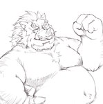 anthro belly big_belly humanoid_hands kemono male moobs navel overweight overweight_male simple_background solo white_background furipon mammal suid suine sus_(pig) wild_boar 2024