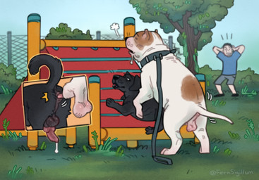 anal anal_knotting anal_penetration animal_genitalia animal_penis balls black_body black_fur bodily_fluids brown_spots brown_spotted_body brown_spotted_fur canine_genitalia canine_penis collar cum cum_drip dog_park doggystyle dripping duo erection eyes_closed fence feral feral_on_feral feral_penetrated feral_penetrating feral_penetrating_feral from_behind_position fur genital_fluids genitals grass intraspecies knot knot_root knotted_penis knotting larger_feral larger_male leash leashed_collar looking_at_another looking_at_partner looking_back looking_back_at_another looking_back_at_partner male male/male male_penetrated male_penetrating male_penetrating_male markings multicolored_body multicolored_fur obstacle_course on_hind_legs open_mouth outside outside_sex penetration penile penile_penetration penis plant saliva saliva_string sex sheath size_difference smaller_feral smaller_male smaller_penetrated spots spotted_body spotted_fur tail tree white_body white_fur worried_look fernsigillum background_character canid canine canis domestic_dog mammal obstacle pit_bull digital_media_(artwork) hi_res