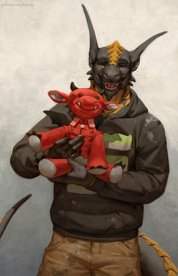 anthro back_wings big_ears bottomwear brown_bottomwear brown_clothing brown_pants carpenter_jeans cheek_horns chin_horn clothing collared_shirt dirty dirty_clothing dragon_plushie dress_shirt ear_piercing ear_ring facial_horn fangs gold_(metal) gold_jewelry happy head_plate holding_object holding_plushie hoodie horn jewelry long_ears male neck_plate open_mouth pants piercing plushie reflective_clothing ring_piercing shirt smile smiling_at_viewer solo spread_wings stain stained_clothing tail teeth teeth_showing tongue topwear wings honovy mythology ernesto_(rebeldragon101) dragon mythological_creature mythological_scalie scalie hi_res portrait