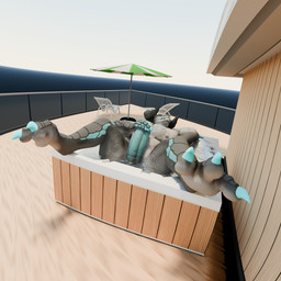 big_penis blue_body bodily_fluids building claws cum cum_on_body cum_on_chest eyes_closed genital_fluids genitals grey_body horn hot_tub house humanoid_genitalia humanoid_penis male masturbation navel nipples paws penis relaxing solo teeth water f3nrisulfr vulgarvictor_(modeler) fallout microsoft deathclaw scalie 1:1 3d_(artwork) absurd_res digital_media_(artwork) hi_res