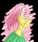 alternate_species breasts clothed clothing eyes_closed female hair humanized long_hair not_furry pink_hair singing solo zantyarz friendship_is_magic hasbro my_little_pony fluttershy_(mlp) human mammal 2014 alpha_channel hi_res