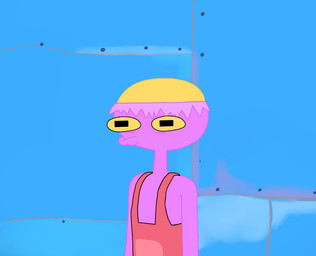 anthro blue_background clothing male overalls pink_clothing pink_overalls pupils purple_body round_head simple_background solo square_pupils yellow_sclera bull3t glitch_productions nickelodeon spongebob_squarepants the_amazing_digital_circus jax_(tadc) lagomorph leporid mammal rabbit digital_drawing_(artwork) digital_media_(artwork) hi_res