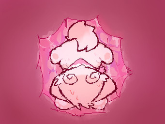 female fur inside_stomach kerchief neckerchief neckwear pink_body pink_fur pink_kerchief pink_neckerchief semi-anthro solo spiral spiral_eyes vore qwishiflavor qwishi_(qwishiflavor) domestic_cat felid feline felis mammal 4:3