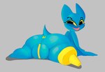 anthro anus big_butt big_pussy black_eyes blep blue_body butt female genitals lolidonk nude pegleg plump_labia pussy smile solo thick_thighs tongue tongue_out yellow_sclera young young_anthro ponk cartoon_network mao_mao:_heroes_of_pure_heart adorabat bat mammal hi_res