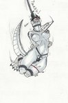 ankles_tied anthro asphyxiation bdsm blindfold bondage bound breath_play crotch_rope dildo drop execution female gag gagged hands_tied_behind_back hanged humiliation legs_together muzzle_(object) muzzled nipple_piercing nipples noose nooseplay onomatopoeia piercing rope rope_around_neck sex_toy solo sound_effects squish strangling text thief thigh_squish tongue tongue_out hcrimsonknight kobold scalie 2025 absurd_res hi_res signature traditional_media_(artwork)