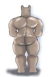 anthro balls belly big_balls big_muscles big_pecs big_penis erection foreskin front_view genitals hair humanoid_genitalia humanoid_penis male muscular nipples nude pecs penis pubes solo gaek cartoon_network chowder_(series) shnitzel full-length_portrait hi_res portrait