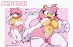 anthro bell bell_collar big_breasts blush breasts collar cosplay eyelashes female fur green_eyes hair multicolored_body navel navel_piercing piercing pink_body pink_hair solo tail thick_thighs white_body white_fur wide_hips omegasunburst capcom darkstalkers sega sonic_the_hedgehog_(series) amy_rose felicia_(darkstalkers) domestic_cat eulipotyphlan felid feline felis hedgehog mammal 2024 hi_res