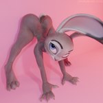 anthro butt female flat_chested nude solo thick_thighs orangeshoelaces disney zootopia judy_hopps lagomorph leporid mammal rabbit 1:1 3d_(artwork) blender_(artwork) digital_media_(artwork) hi_res