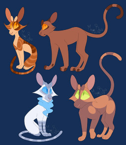 ambiguous_gender blue_eyes blue_kerchief blue_neckerchief brown_body brown_fur brown_nose cheek_tuft circle_eyebrows digitigrade eyebrows facial_tuft feral fur green_eyes grey_body grey_fur kerchief neckerchief neckwear orange_body orange_eyes orange_fur paws pink_nose raised_tail simple_background sitting snout solo standing tail tan_body tan_fur transparent_background tuft white_body white_fur mayabea neko_atsume ganache_(neko_atsume) melange_(neko_atsume) princess_(neko_atsume) spooky_(neko_atsume) domestic_cat felid feline felis mammal 2019 alpha_channel digital_drawing_(artwork) digital_media_(artwork) flat_colors full-length_portrait hi_res multiple_images portrait