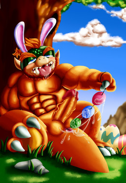 1anthro 1monster 3_toes 4_fingers abs anal anal_beads anal_fluids anal_masturbation anal_object_insertion anthro anthro_focus anus balls beard biceps blue_eyes blue_sky blush bodily_fluids claws cloud day dripping easter_egg erection eye_roll eyebrows facial_hair fake_ears fake_rabbit_ears feet fingers gaping_mouth genital_fluids genitals grass green_body green_scales green_skin hair holidays horn humanoid_genitalia humanoid_penis looking_pleasured male male/male male_focus masturbation mountain muscular muscular_anthro muscular_male non- nude nude_male open_mouth orange_beard orange_eyebrows orange_facial_hair orange_hair original_artwork outside pecs penetration penile penis plant pleased pleased_expression ponytail precum royalty saliva saliva_drip scales sex_toy sitting sitting_on_ground sky solo tail teeth toes tongue tongue_out tree tusks vein veins_on_dick veiny_penis yellow_body yellow_penis yellow_scales yellow_skin yellow_tail ben_d_koopa benediktus_(artist) easter mario_bros nintendo benediktus_darius_koopa duke_ben fan_character koopa monster reptile scalie 2024 absurd_res digital_drawing_(artwork) digital_media_(artwork) hi_res