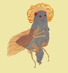 4_arms breasts female hair lips long_hair looking_at_viewer multi_arm multi_eye multi_limb red_eyes solo wings the_very_worst_thing animal_humanoid arthropod arthropod_humanoid cicada humanoid insect true_bug