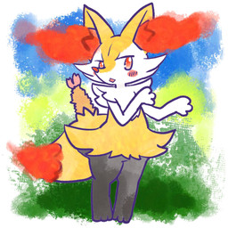 ambiguous_anthro ambiguous_gender anthro biped blush blush_stickers digitigrade dipstick_tail food front_view looking_at_viewer markings no_pupils object_in_tail shrimp_(food) snout solo standing tail tail_markings annyui0611 nintendo pokemon braixen canid generation_6_pokemon mammal pokemon_(species) 1:1 2023 digital_drawing_(artwork) digital_media_(artwork) full-length_portrait hi_res japanese_description portrait translated_description