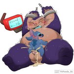 anthro balls belly blue_body blue_nose blush bodily_fluids bound censor_bar cum duo erection genital_fluids genitals ineffective_censorship kemono male male/male overweight overweight_male penis sex sweat 96panda disney lilo_and_stitch jumba_jookiba stitch_(lilo_and_stitch) alien experiment_(lilo_and_stitch) kweltikwan 1:1 2021 absurd_res censored hi_res