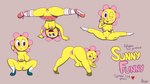 ass_up big_breasts blush breasts crouching curvy_figure female flexible flower genitals gesture hand_gesture hands_behind_head handstand handstand_with_split_pose jack-o'_pose looking_at_viewer multiple_poses nude nude_female one_eye_closed plant pose pussy solo splits spread_legs spreading tongue tongue_out v_sign voluptuous wink winking_at_viewer kamirappa parappa_the_rapper sony_corporation sony_interactive_entertainment um_jammer_lammy sunny_funny elemental_creature elemental_humanoid flora_fauna humanoid plant_humanoid 16:9 4k absurd_res hi_res widescreen