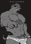2022 abs absurd_res anthro arm_tuft biceps black_background bovid bovine briefs briefs_only cat0989986996 cattle chest_tuft clothed clothing deltoids ear_piercing elbow_tuft facial_hair forked_tongue genitals goatee greyscale hi_res horn horn_jewelry horn_ring jewelry living_tail looking_at_object looking_at_vehicle male mammal monochrome muscular navel nipples pecs penis piercing pubes reaching_towards_viewer red_eyes reptile ring_(jewelry) scalie simple_background snake snake_tail solo tail tongue tongue_out topless tuft underwear underwear_only undressing unusual_anatomy unusual_tail vein veiny_penis