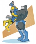 abs anthro bear_hug biceps big_muscles duo fur luchador male male/male mask muscular muscular_male pecs size_difference tail wrestler wrestling houndgrey hound_(character) pro canid canine canis domestic_dog great_dane mammal mastiff molosser wolf 2012