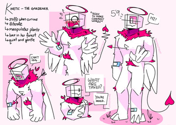 3_fingers 4_fingers anthro arrow_(weapon) back_wings band-aid band-aid_on_arm band-aid_on_leg bandage biped blush blush_lines bodily_fluids closed_smile dialogue emanata feathered_wings feathers fingers flesh_fang flustered front_view fur grass halo male mouth_closed multicolored_body multicolored_fur neck_tuft nervous nervous_sweat nude nude_anthro nude_male offscreen_character open_mouth pink_background pink_sclera plant plantigrade pupils ranged_weapon red_body red_fur simple_background smile solo spade_tail speech_bubble square_eyes square_head square_pupils standing sweat sweatdrop_(iconography) sweaty_face tail text tongue_showing tuft two_tone_body two_tone_fur weapon white_body white_eyes white_fur wide_eyed wings skykdotidot kinetic_(skykdotidot) unknown_species 2023 artist_name character_name digital_drawing_(artwork) digital_media_(artwork) english_text full-length_portrait half-length_portrait hi_res model_sheet portrait three-quarter_portrait