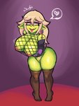 big_butt breasts butt clothing female fishnet_clothing fishnet_topwear legwear tights topwear elawaxd elora_(elawaxd) goblin humanoid 3:4