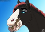 blunt_teeth bodily_fluids equid equine feral feral_pred feral_prey fowler happy hi_res horse larger_male lips macro male mammal micro murid murine rat rodent saliva size_difference skorix smaller_male thick_lips vore wolfywetfurr_(artist)