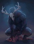 anthro antlers ass_up big_dom_small_sub big_muscles black_body black_fur bodily_fluids bone breasts brown_hair butt cum cum_from_pussy cum_in_pussy cum_inside cum_on_leg dominant dominant_anthro dominant_male duo erection female from_behind_position fur genital_fluids genitals grey_body grey_skin hair horn kneeling larger_anthro larger_male leapfrog_position lying male male/female musclegut muscular muscular_humanoid muscular_male nude on_front pale_skin penis sex simple_background size_difference skull skull_head slightly_chubby slightly_chubby_anthro slightly_chubby_female slightly_chubby_human slightly_chubby_male smaller_female smaller_human submissive submissive_female submissive_human thick_penis shrewhub american_mythology indigenous_north_american_mythology mythology north_american_mythology horned_humanoid human humanoid mammal monster monstrous_humanoid wendigo digital_media_(artwork) hi_res