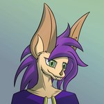 hair long_ears purple_hair hetore_(artist) hetore bat mammal 1:1 animated bust_portrait portrait short_playtime