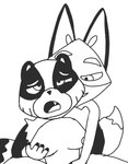 anthro anthro_on_anthro duo female female_penetrated interspecies male male/female male_penetrating penetration ronii cartoon_network mao_mao:_heroes_of_pure_heart rufus_(mao_mao) tanya_keys canid canine fox mammal raccoon_dog tanuki censored monochrome