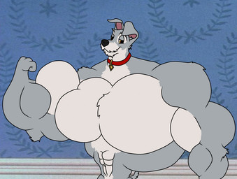 abs anthro anthrofied arm_tuft biceps big_muscles big_pecs biped black_nose brown_eyes casual_nudity chest_tuft chin_tuft collar collar_only collarbone curling_tail elbow_tuft facial_tuft fist fist_pump flexing flexing_bicep flexing_muscles floppy_ears fur glance grey_body grey_inner_ear half-closed_eyes huge_muscles huge_pecs humanoid_hands hyper hyper_biceps hyper_muscles hyper_pecs inside looking_at_viewer male multicolored_body multicolored_fur muscular muscular_anthro muscular_male narrowed_eyes navel nude pecs pink_inner_ear pose raised_tail red_collar ribs screencap screencap_background shoulder_tuft small_hands small_head smile smiling_at_viewer solo standing tail thick_arms thick_neck top_heavy trapezius tuft two_tone_body two_tone_fur wallpaper_(decoration) white_sclera wide_hips wish-granter disney lady_and_the_tramp tramp_(lady_and_the_tramp) canid canine canis domestic_dog mammal 2018 colored digital_drawing_(artwork) digital_media_(artwork) flat_colors pinup