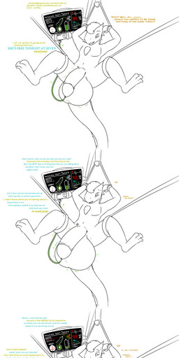 anthro balls balls_expansion cuff_(restraint) dialogue digitigrade electronics expansion flaccid genital_expansion genitals hair implied_popping machine male medical_instrument monitor nude penis penis_expansion restrained restraints scientific_instrument simple_background solo text urethral keinga karat_(keinga) kobold scalie 2019 absurd_res digital_drawing_(artwork) digital_media_(artwork) english_text hi_res line_art long_image sequence tall_image