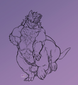 erection genitals knot male multi_eye multi_genitalia multi_penis nude penis simple_background standing tail thick_tail geno28 ambiguous_species mammal taur hi_res